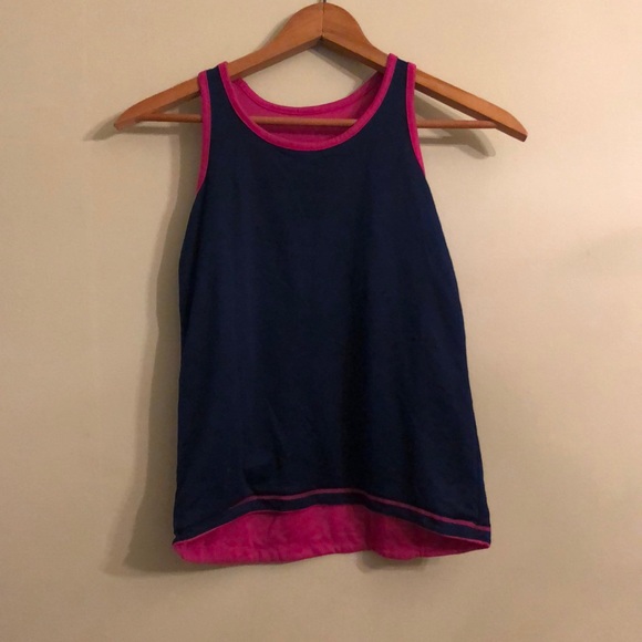 Pink/Navy L.L. Bean Racerback Tank - Picture 3 of 5